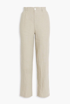 Boy linen straight-leg pants