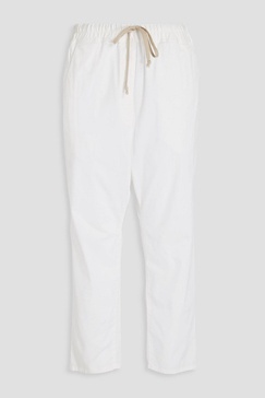 Casablanca cropped cotton-blend twill tapered pants