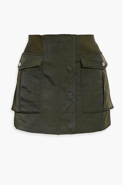 Twill mini skirt