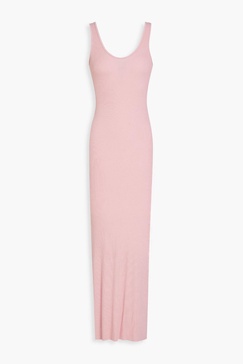 Ribbed jersey maxi dress