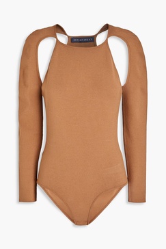 Cutout stretch-knit bodysuit