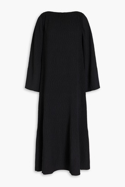 Genevieve pleated-crepe midi dress