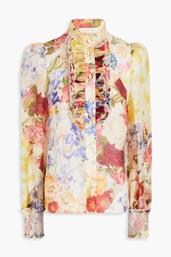 Zimmermann Woman Printed Organza Wonderland Blouse