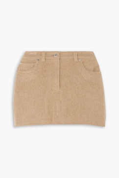 Wool-blend mini skirt