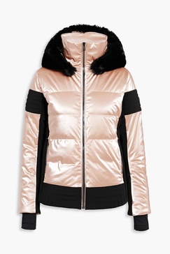 Gardena faux fur-trimmed quilted hooded down ski jacket