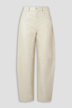 Chamomile tapered leather pants