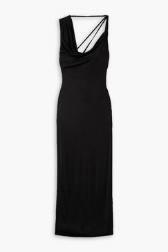 Twisted draped jersey gown