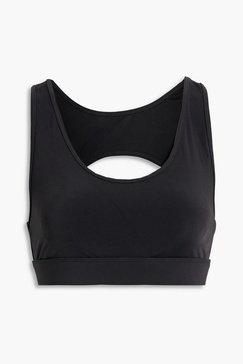 Evolve Blackout cutout stretch sports bra