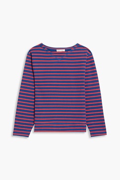 Lakeside striped cotton-jersey top