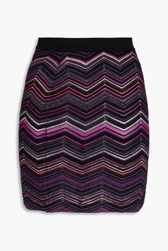 Brushed wool-blend mini skirt