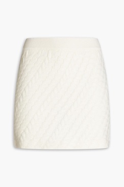 Alsen cable-knit cashmere mini skirt