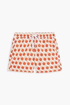 Short-length printed swim shorts