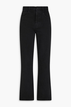 High-rise straight-leg jeans