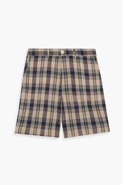 Checked cotton shorts