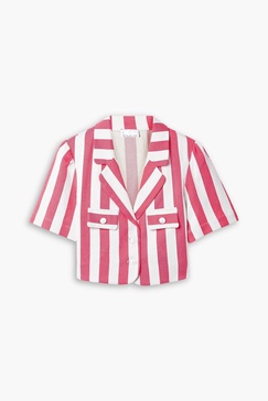 Ginny striped cotton-twill blazer