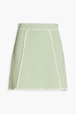 Ribbed-knit mini skirt