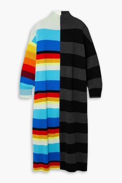 Striped wool-blend maxi dress