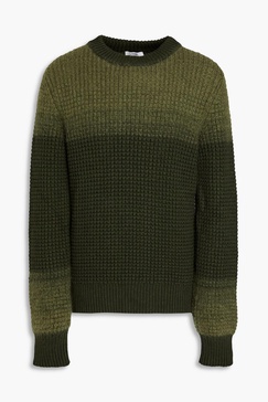 Caspian gradient waffle-knit sweater