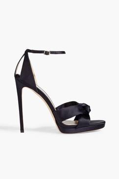 Rosie 120 knotted satin sandals