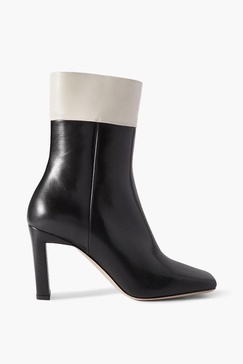 Isa two-tone leather ankle boots