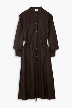 Nemulus belted TENCEL™ Lyocell midi shirt dress