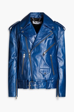 Leather biker jacket