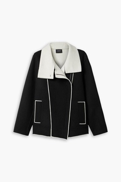 Milan asymmetric wool and cashmere-blend felt jacket