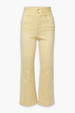 Carson cropped high-rise flared jeans