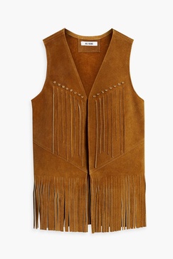 Fringed suede vest