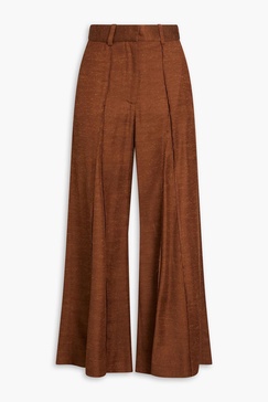 Puglia slub twill wide-leg pants