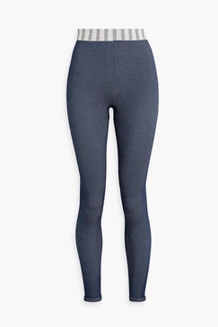 Oleta stripped ribbed stretch-jersey leggings