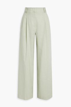 Linen wide-leg pants