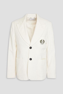 Ridley embroidered cotton-corduroy blazer