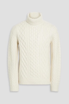 Fisherman cable-knit turtleneck sweater