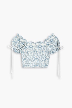 Melina cropped broderie anglaise top