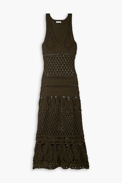 Alexis crocheted wool maxi dress