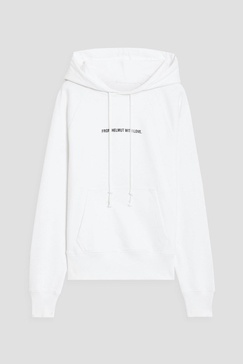 Printed French cotton-terry hoodie