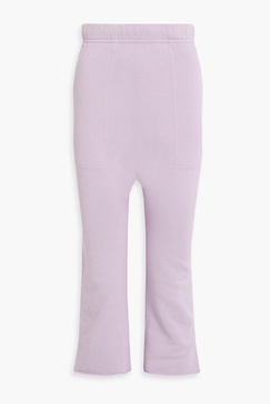 SF cropped French cotton-terry track pants