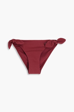 Bow-detailed low-rise bikini briefs