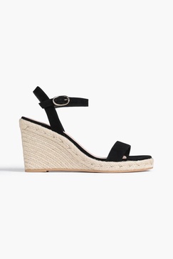 Teddi suede espadrille wedge sandals