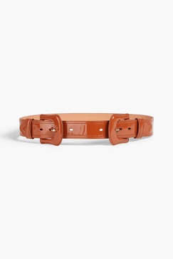 Patent-leather belt