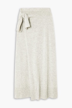 Alastor Wrap-Effect Blend Cashmere Midi Skirt