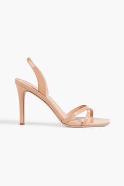 Analita patent-leather slingback sandals