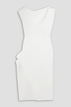 Rejoice asymmetric draped crepe dress