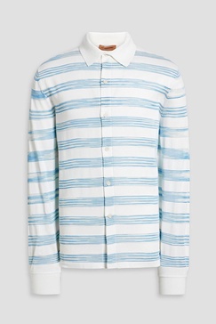 Striped cotton-blend shirt