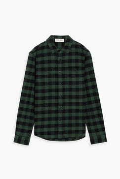 Checked cotton-flannel shirt