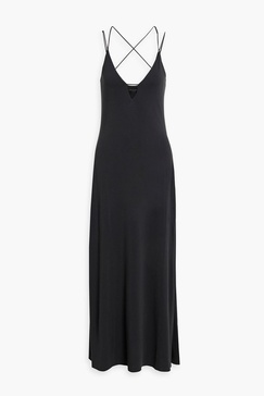 Christy cutout modal-blend jersey maxi slip dress