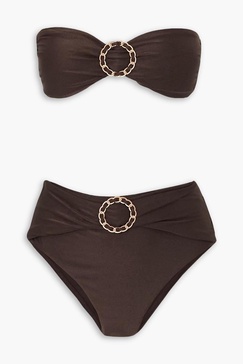 Chintz embellished bandeau bikini