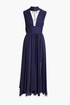 Ira pintucked georgette gown