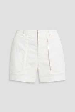 Cotton-blend twill shorts